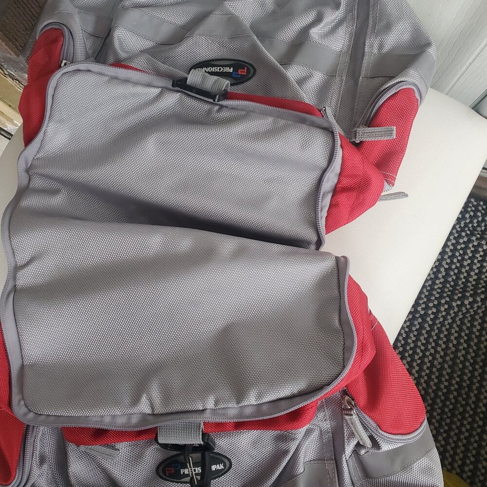 Bicycle panniers with matching knapsack